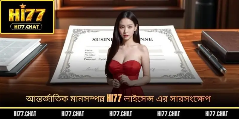আন্তর্জাতিক মানসম্পন্ন HI77 লাইসেন্স এর সারসংক্ষেপ