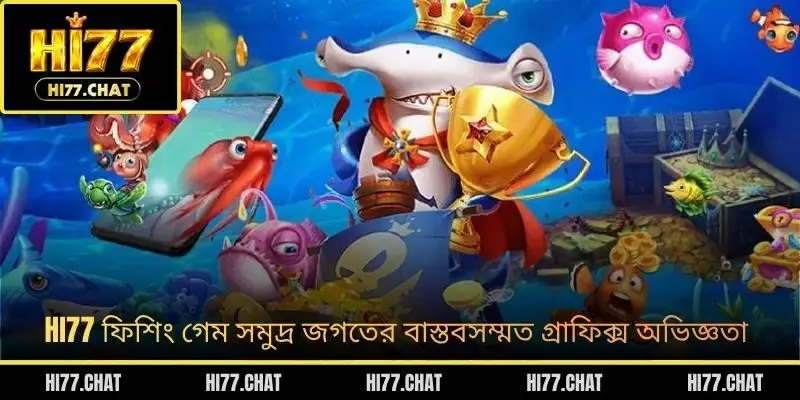 HI77 ফিশিং গেম সমুদ্র জগতের বাস্তবসম্মত গ্রাফিক্স অভিজ্ঞতা